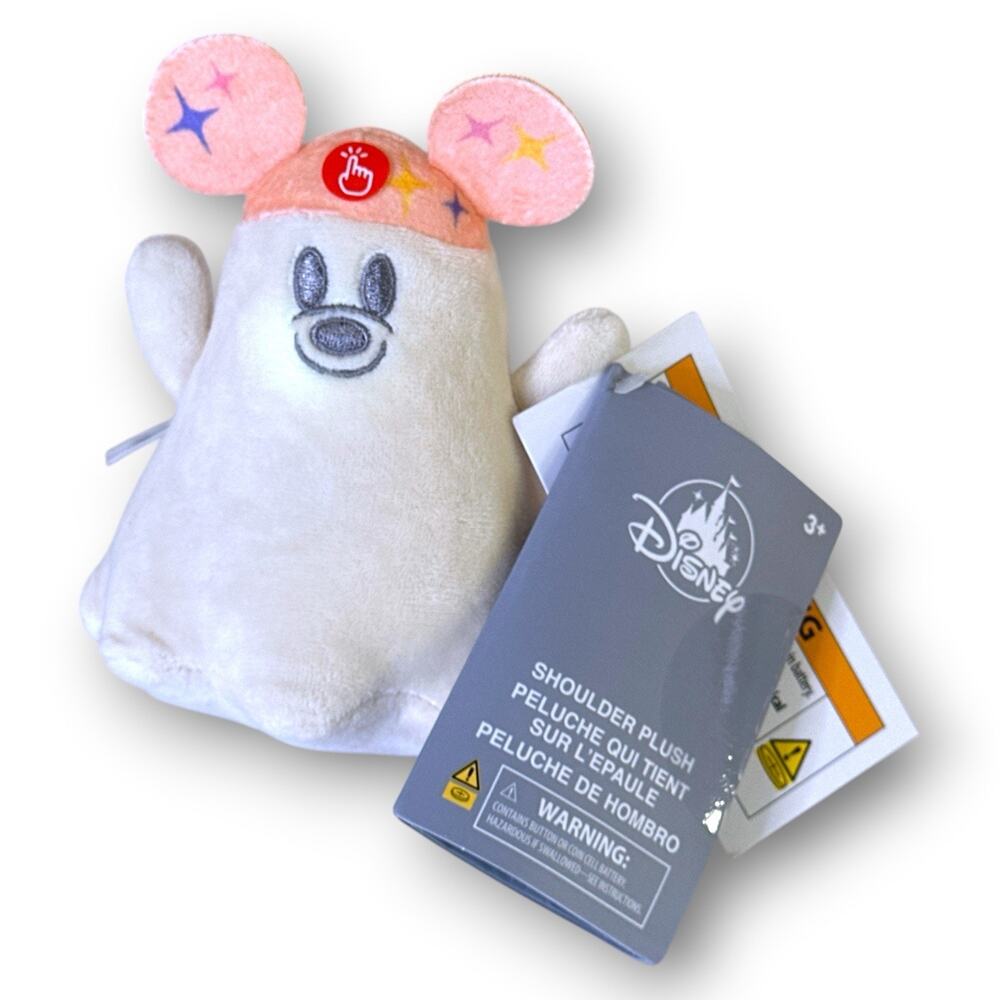 Disney Parks 2026 Halloween Pastel Cutie Mickey Ghost Shoulder Plush Lights up
